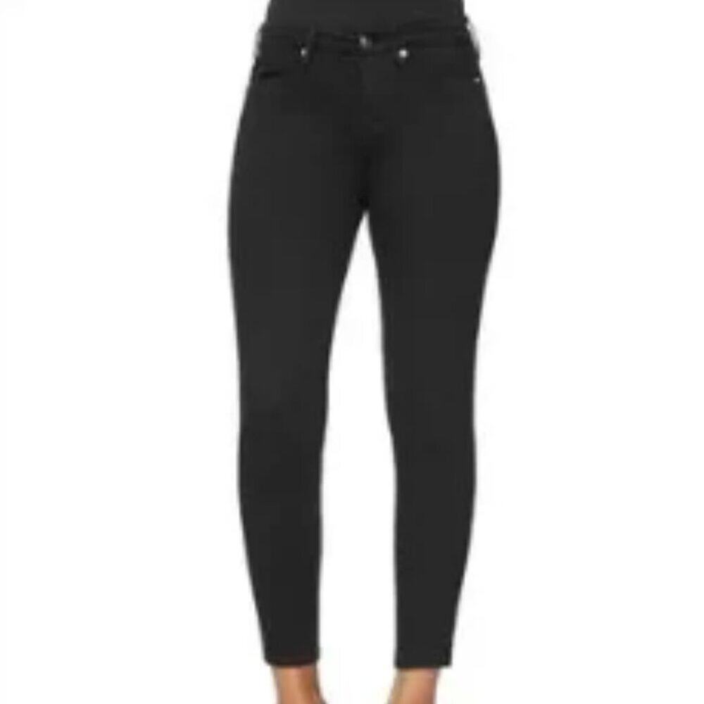 Good American Good Legs, Black Jeans 🖤 Darkest Denim Cotton Blend, Size 8/29